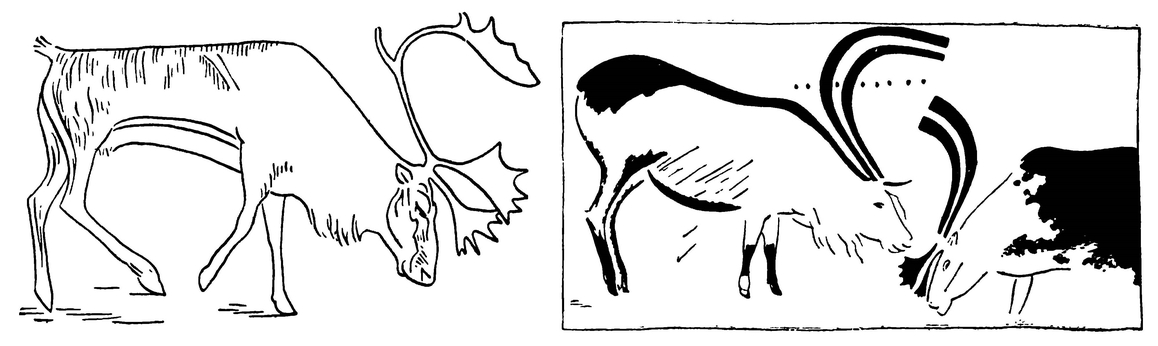 Доисторические изображения северных оленей