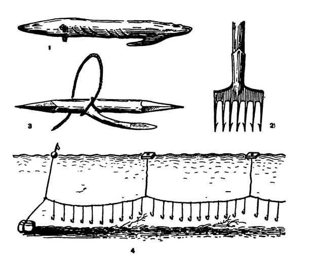 Старинные орудия рыболовства